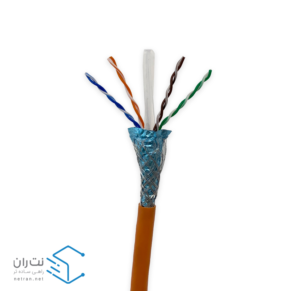 کابل شبکه نگزنس Cat6 SFTP تمام مس بدون تست فلوک روکش PVC حلقه 500 متری